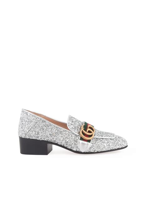 gucci mocassini glitter|gucci loafers for women.